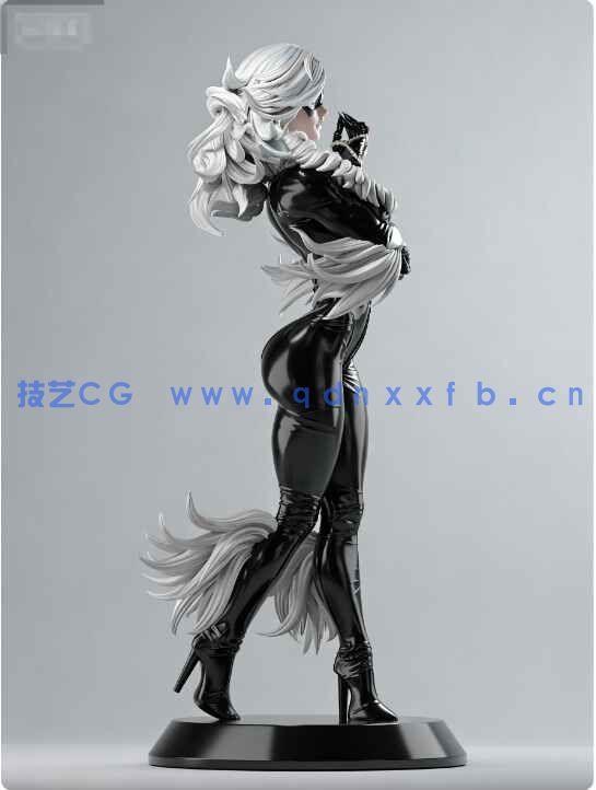 [独立角色] 猫女熟女恶魔战士游戏角色雕塑3D打印模型(图8)