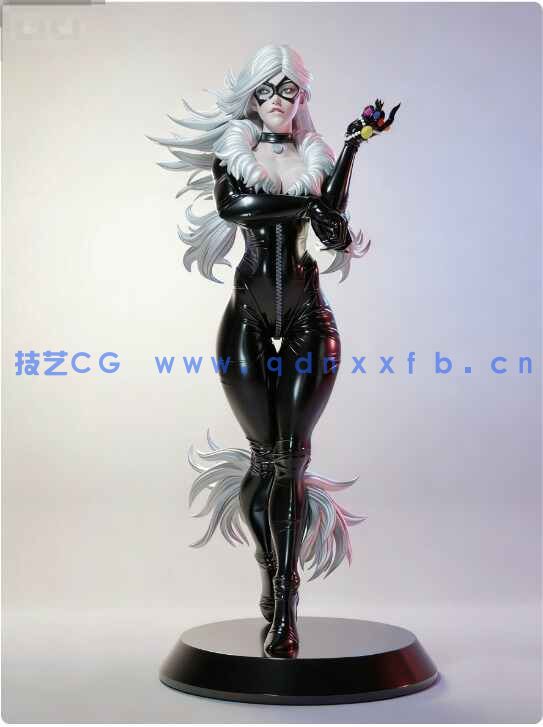 [独立角色] 猫女熟女恶魔战士游戏角色雕塑3D打印模型(图4)