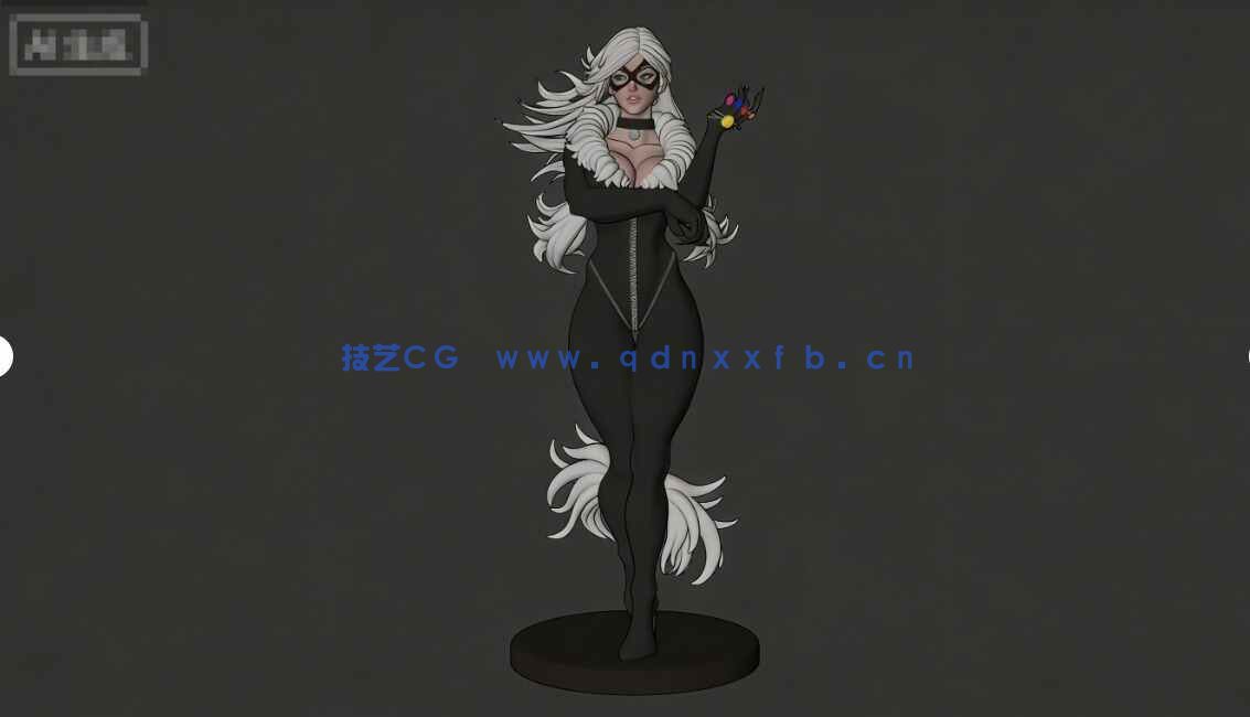 [独立角色] 猫女熟女恶魔战士游戏角色雕塑3D打印模型(图2)