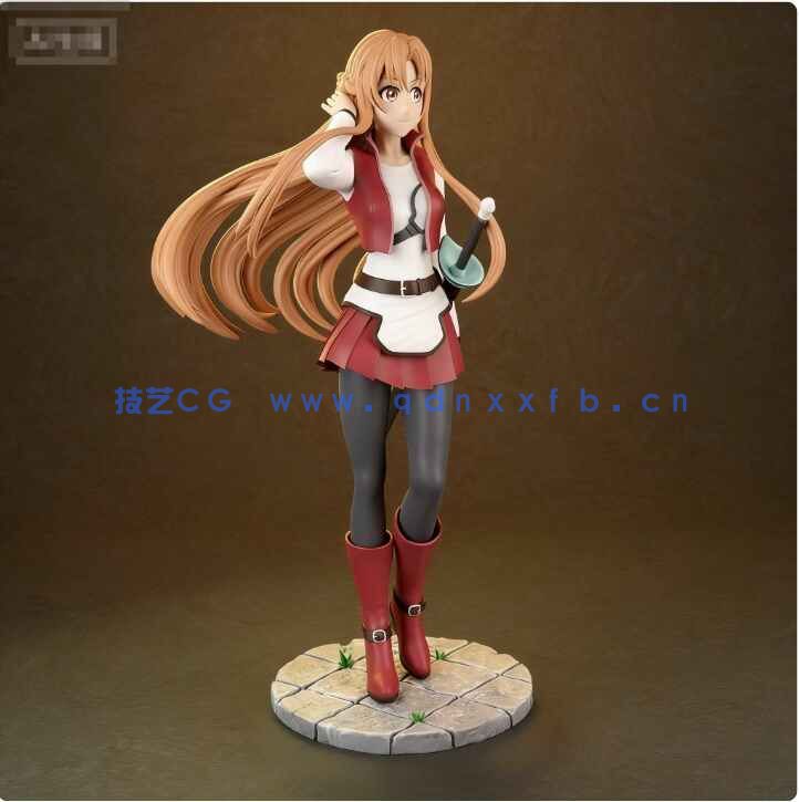  结城明日奈《刀剑神域》动漫游戏角色雕塑3D打印模型(图2)