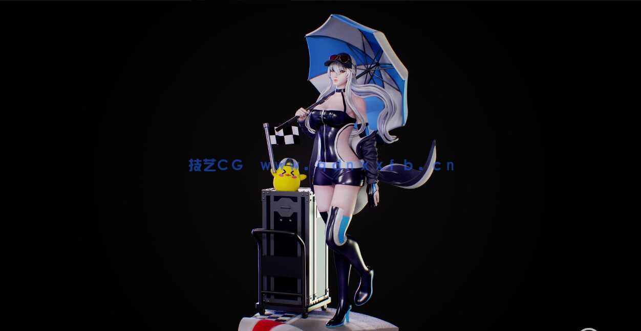[独立角色] 碧蓝航线游戏角色企业雕塑3D打印模型(图3)