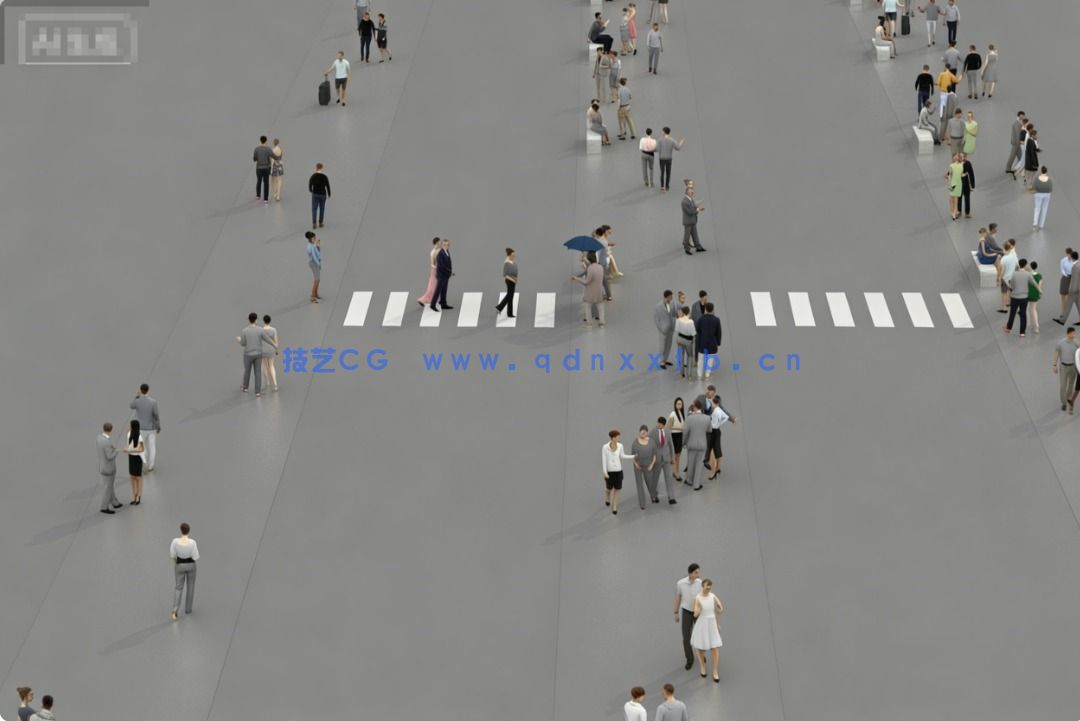 [独立角色] 1000组逼真各类姿势造型场景预制人群3D模型合集(图3)