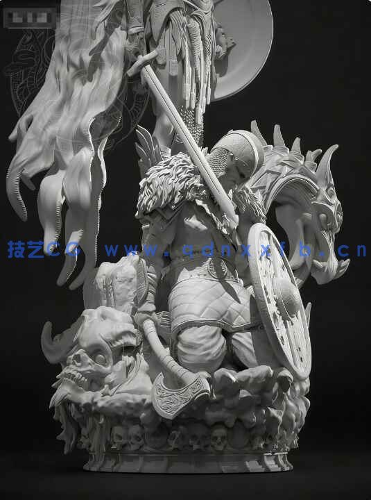 [独立角色] 玛莲妮亚战斗姿势《艾尔登法环》游戏角色雕塑雕刻3D模型(图5)