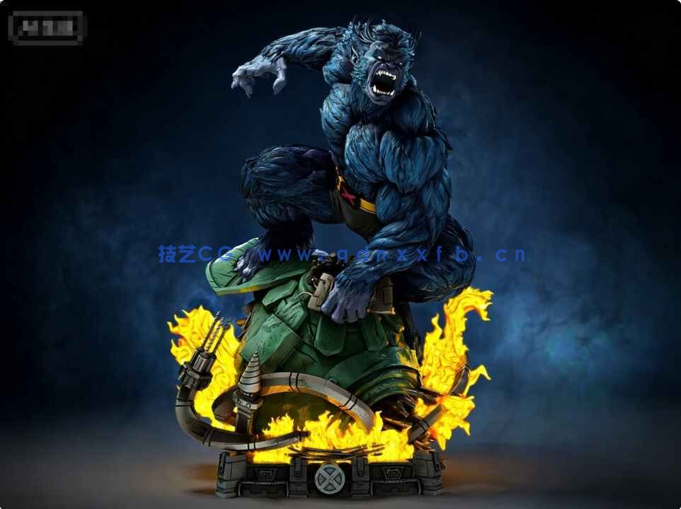 [独立角色] 野兽Beast超级英雄《X战警》动漫角色雕塑3D打印模型(图2)