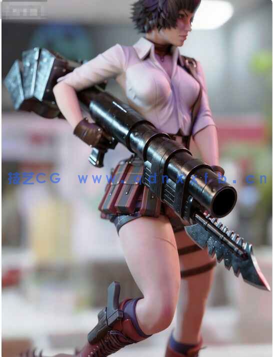 [独立角色] 蕾蒂《鬼泣3》女主角游戏角色雕塑3D打印模型(图6)