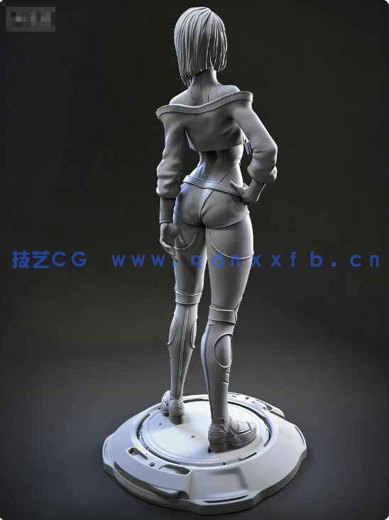 [独立角色] 露西Lucy赛博朋克边缘行者动漫角色雕塑3D打印模型(图3)