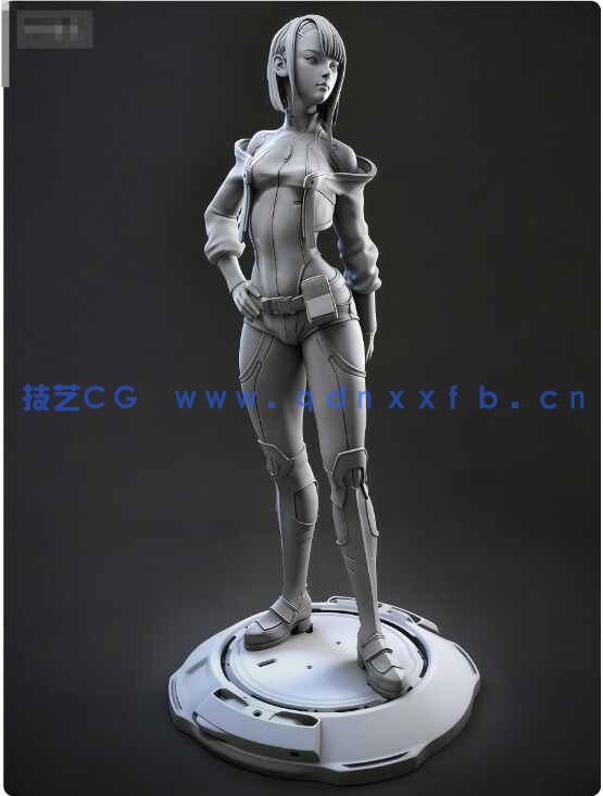 [独立角色] 露西Lucy赛博朋克边缘行者动漫角色雕塑3D打印模型(图2)