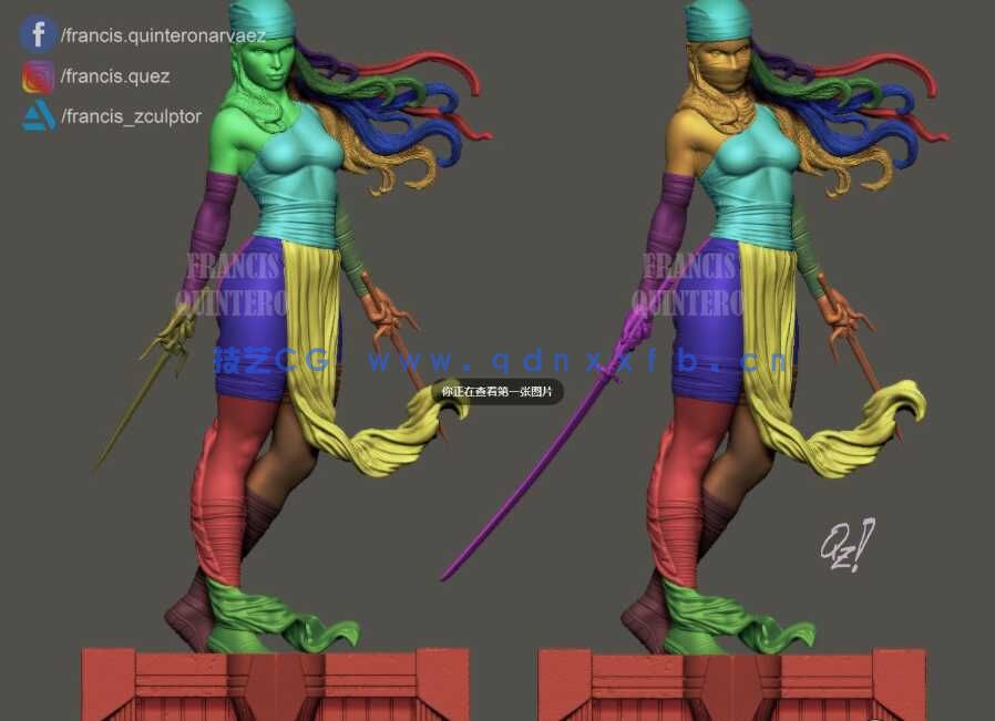 [独立角色] 艾丽卡漫威影视动漫角色雕塑3D打印模型(图1)