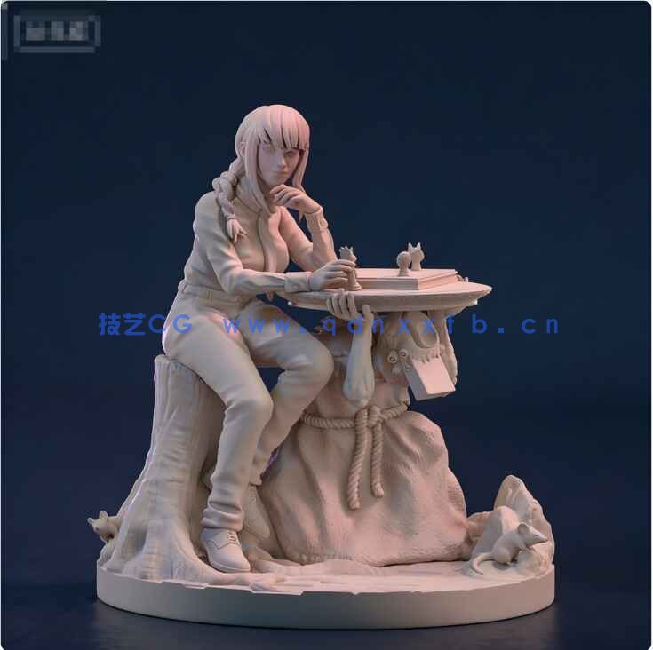 [独立角色] 玛奇玛Makima链锯人动漫角色雕塑3D打印模型(图6)