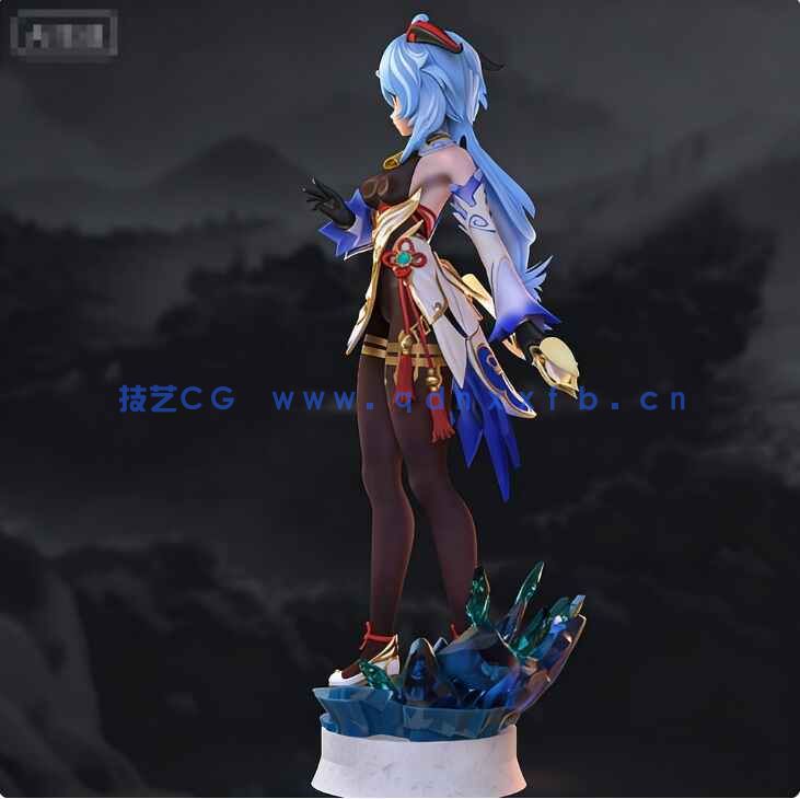 [独立角色] 甘雨原神游戏角色雕塑3D打印模型(图4)