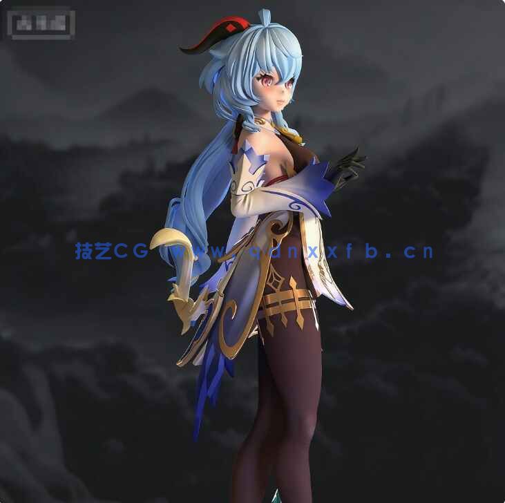 [独立角色] 甘雨原神游戏角色雕塑3D打印模型(图3)