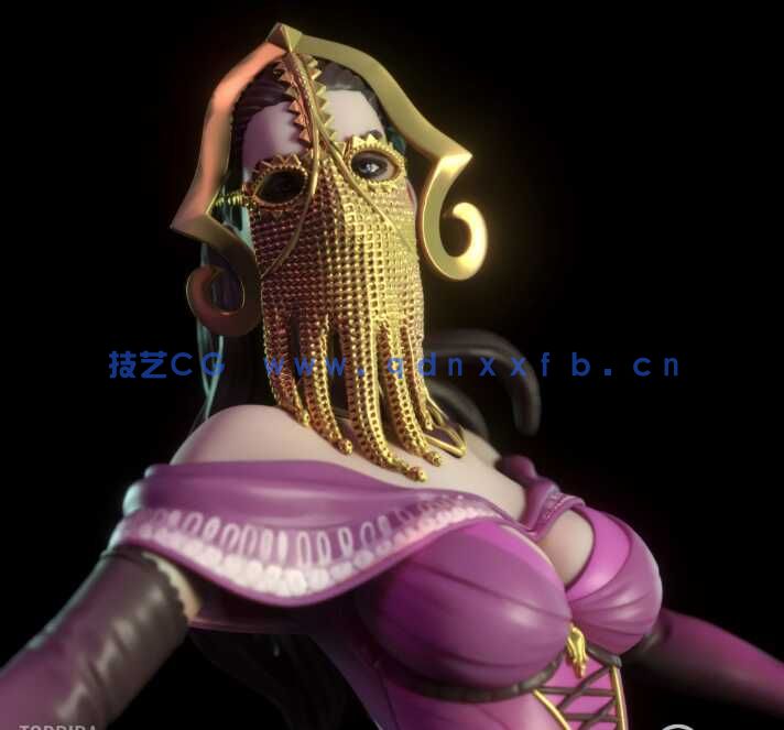 [独立角色] 万智牌游戏角色莉莲娜维斯雕塑3D打印模型(图4)