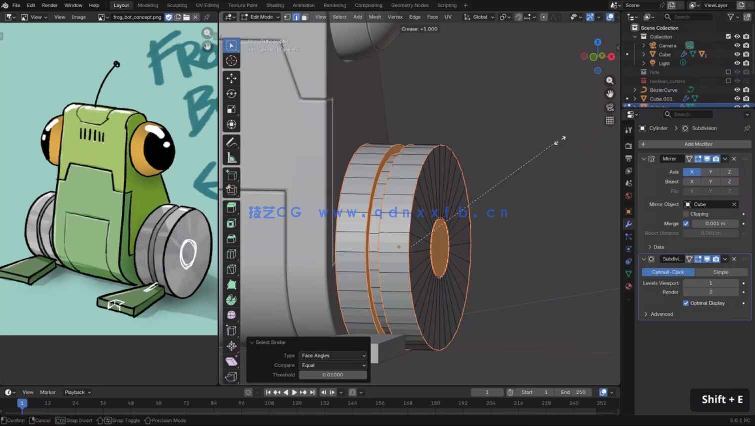 Blender机械青蛙建模基础教程(图2) Blender机械青蛙建模基础教程(图2)