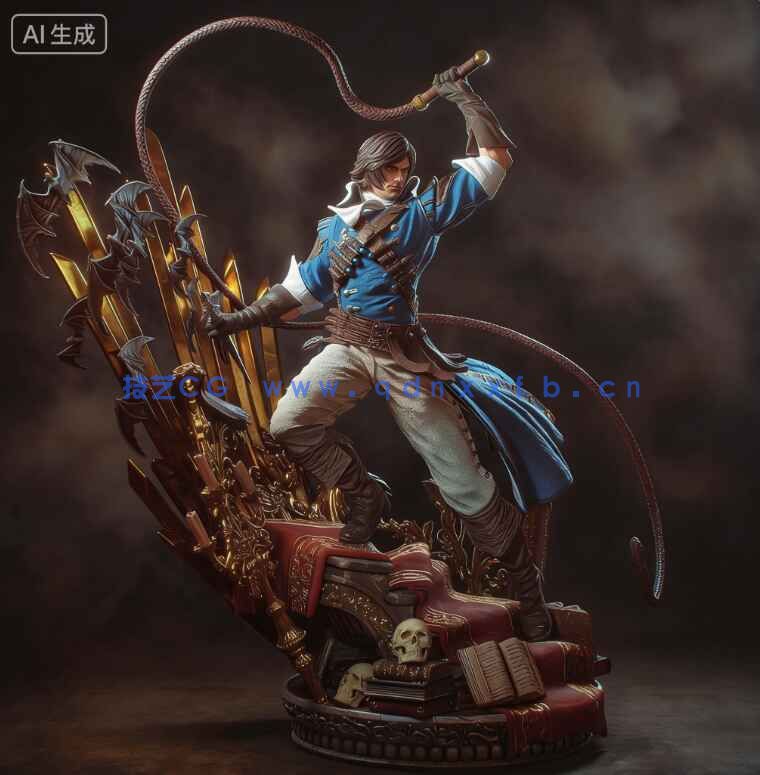 里希特·贝尔蒙特Richter Belmont《恶魔城》游戏角色雕刻手办