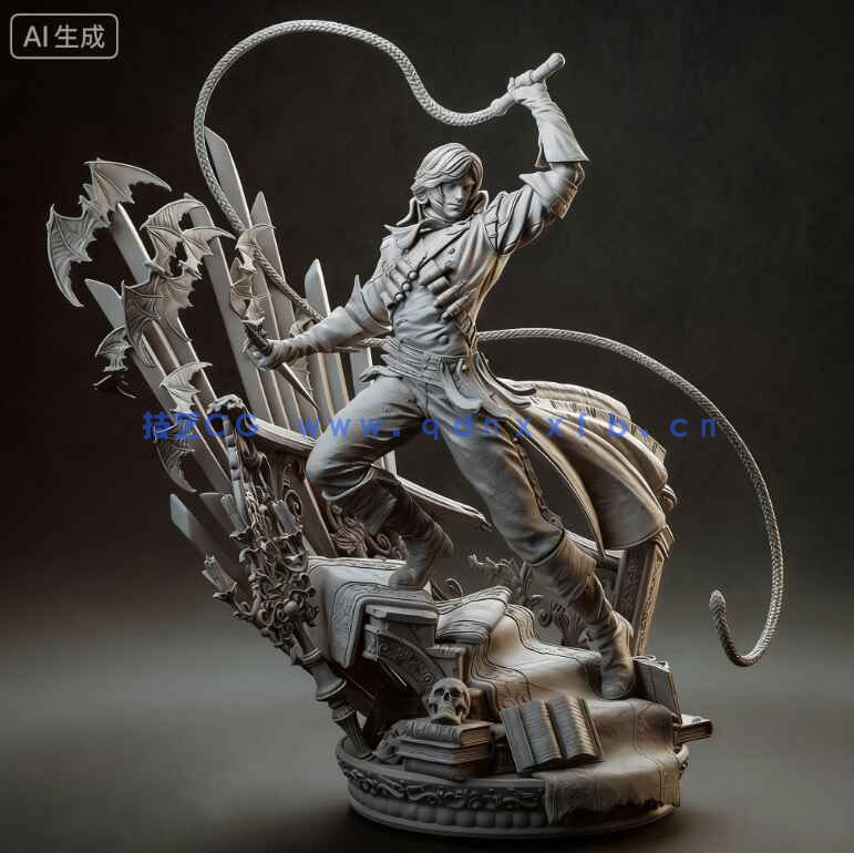 里希特·贝尔蒙特Richter Belmont《恶魔城》游戏角色雕刻手办(图8) 里希特·贝尔蒙特Richter Belmont《恶魔城》游戏角色雕刻手办(图8)