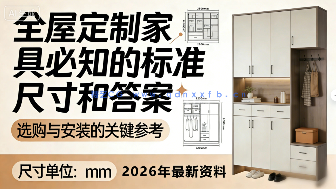 2026最新款全屋定制家具必知的标准尺寸和答案手册