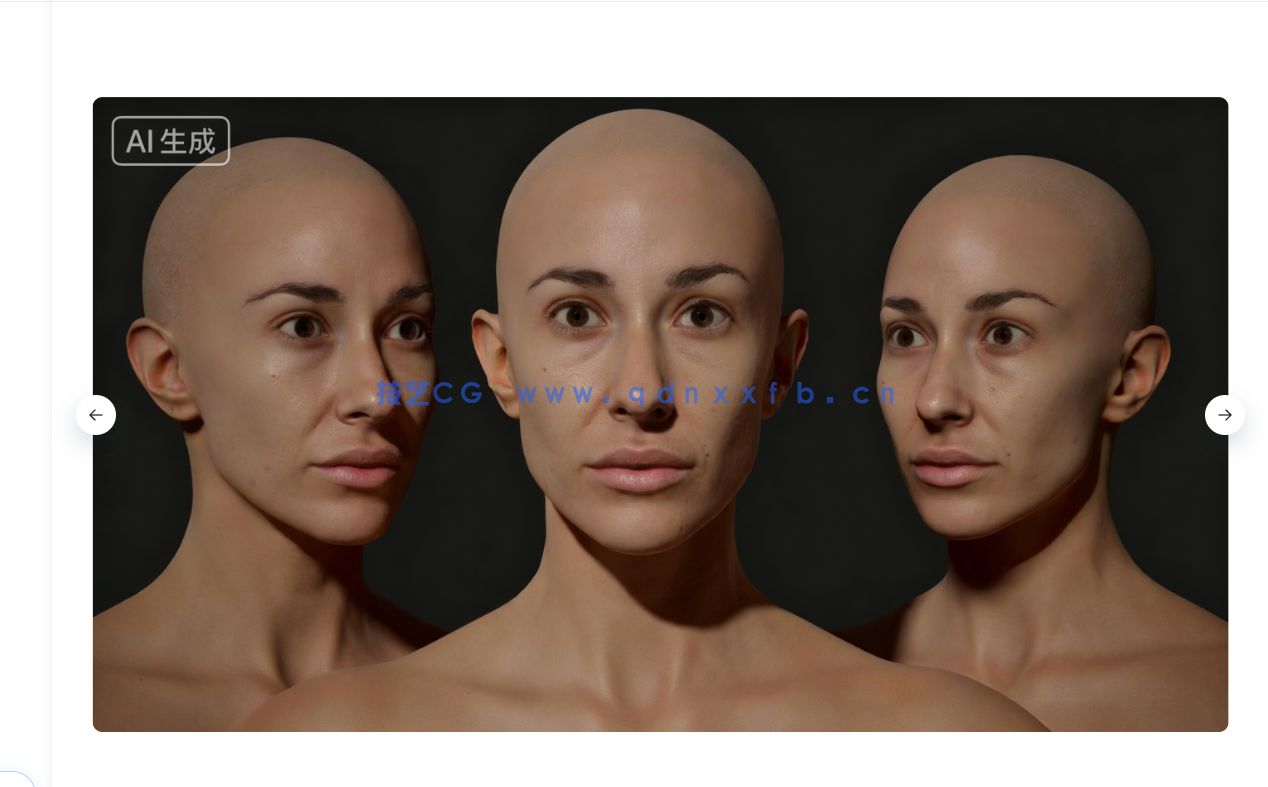 女性人体3D扫描建模雕刻高精度3D模型02(图4)