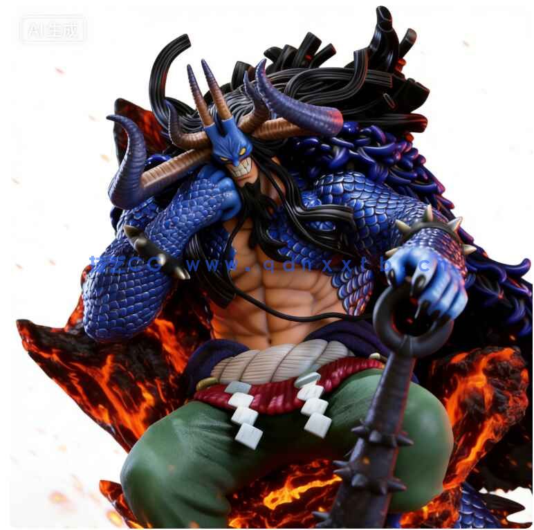 凯多Kaido坐姿《海贼王》动漫角色雕刻手办3D打印模型(图2)