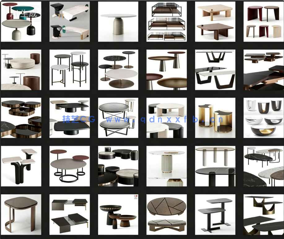 3dsky茶几 边几高质量模型600个(图8)