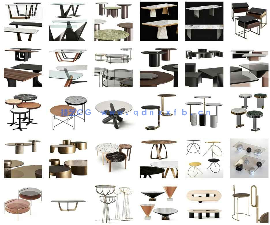 3dsky茶几 边几高质量模型600个(图7)