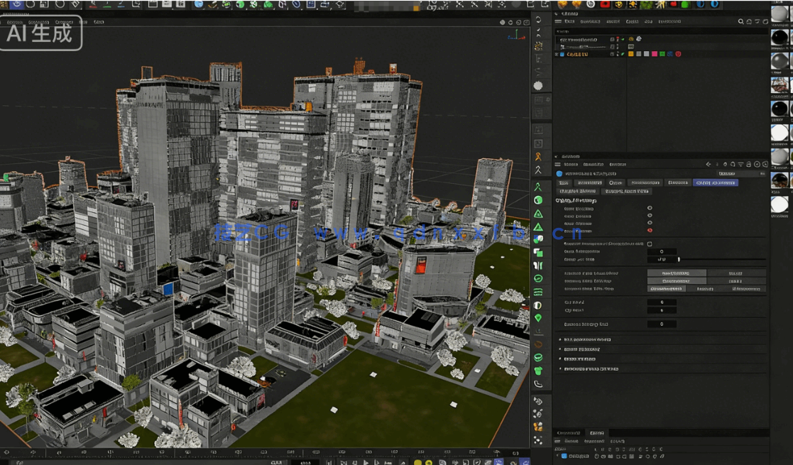CityRig程序化城市生成C4D插件V2.1版(图2)