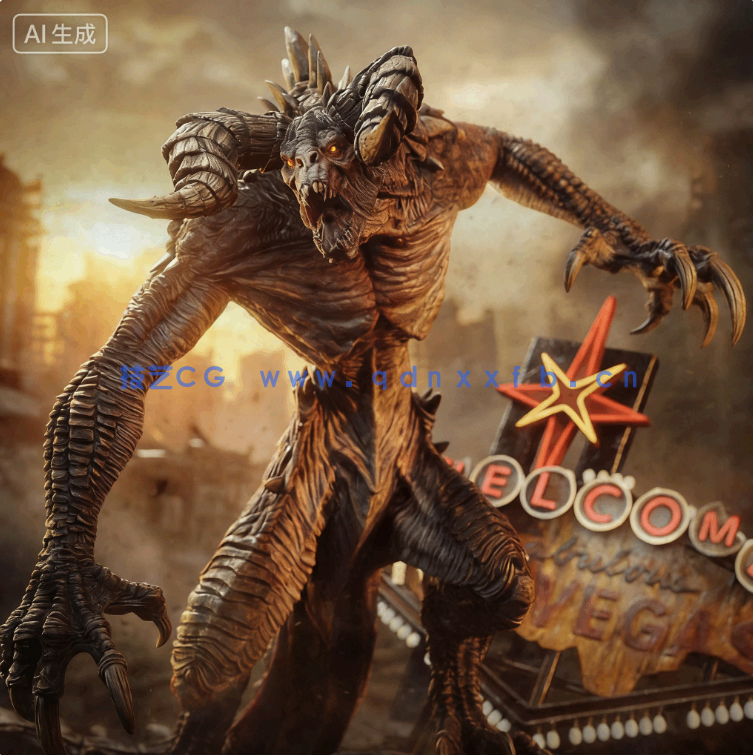 死亡爪Deathclaw《辐射》游戏角色雕刻手办3D打印模型