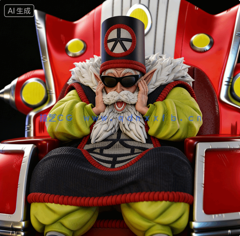 大界王Dai Kaio《龙珠Z》动漫角色雕刻手办3D打印模型