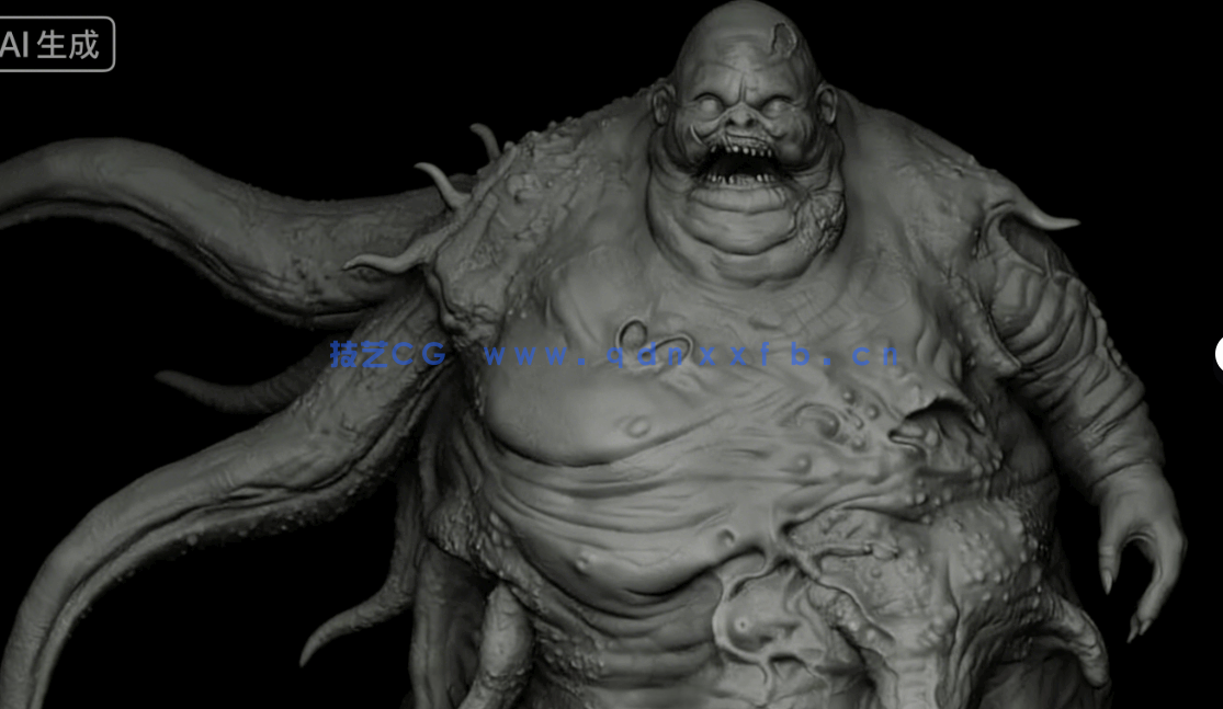 80款不死生物亡灵丧尸手工雕刻VDM笔刷ZBrush套件(图5)