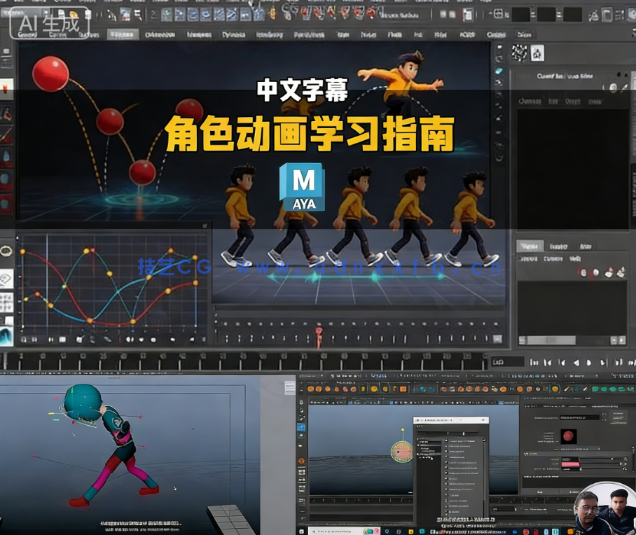 Maya角色动画从零基础起步学习指南视频教程(图9) Maya角色动画从零基础起步学习指南视频教程(图9)