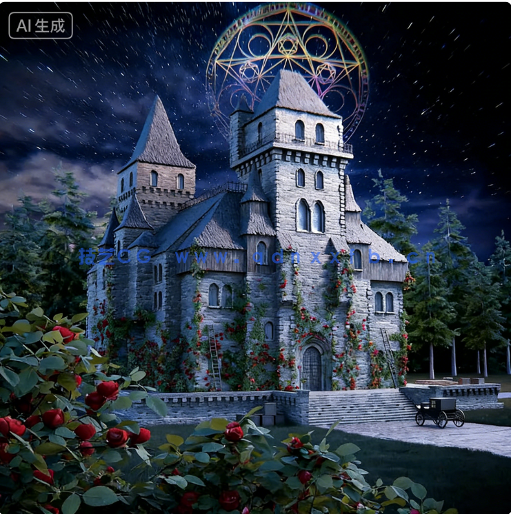 Blender魔法城堡场景