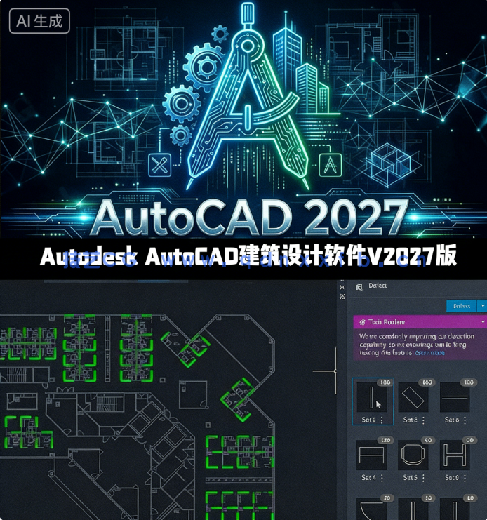  Autodesk AutoCAD建筑设计软件V2027版