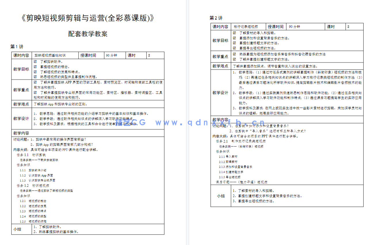剪映短视频剪辑与运营（全彩慕课版）