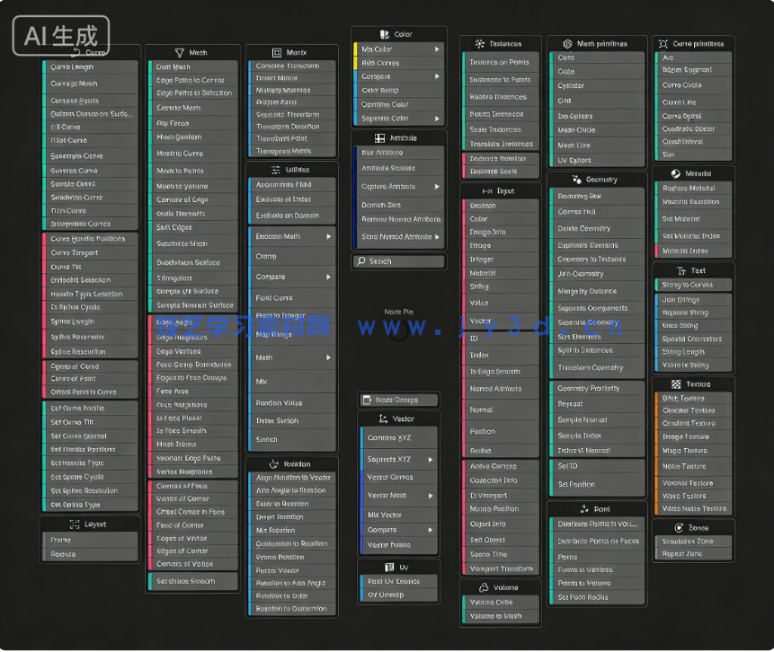 Node Pie节点菜单快速整合Blender插件V1.2.52版(图3) Node Pie节点菜单快速整合Blender插件V1.2.52版(图3)