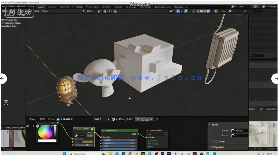 【中文字幕】Blender复古旧灯建模与贴图实例制作视频教程(图5)