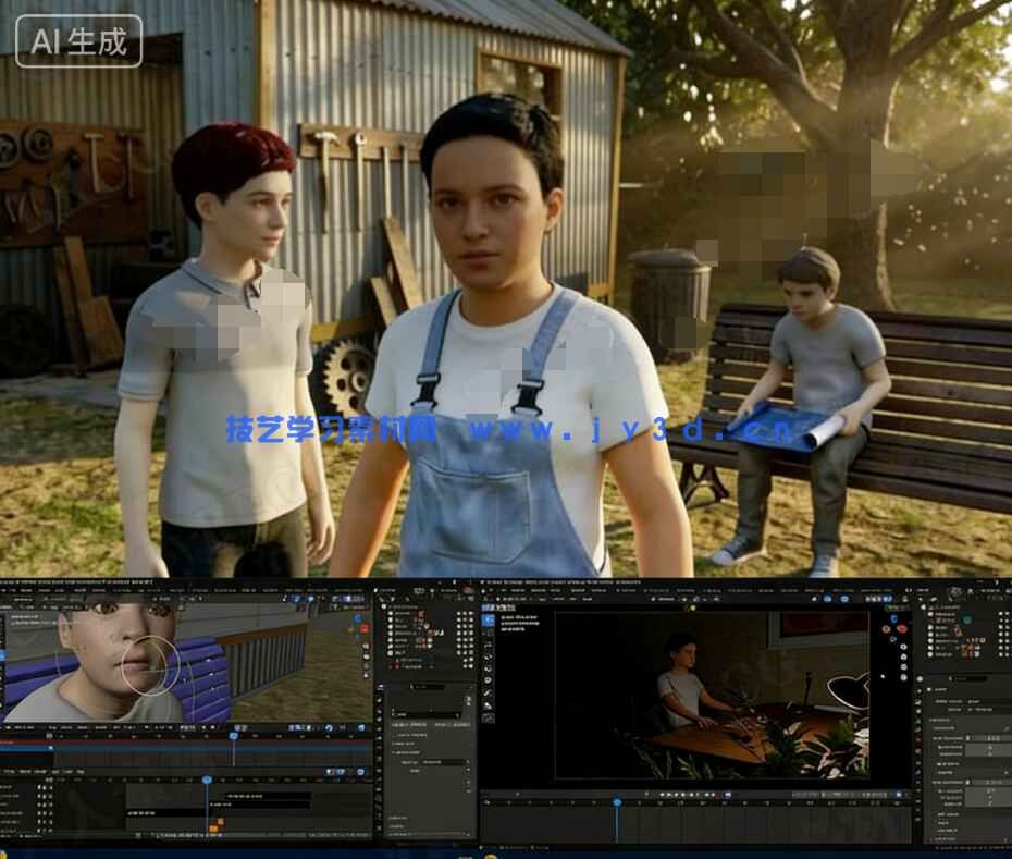 【中文字幕】Blender 3D动画短片完整项目制作全流程视频教程(图8)