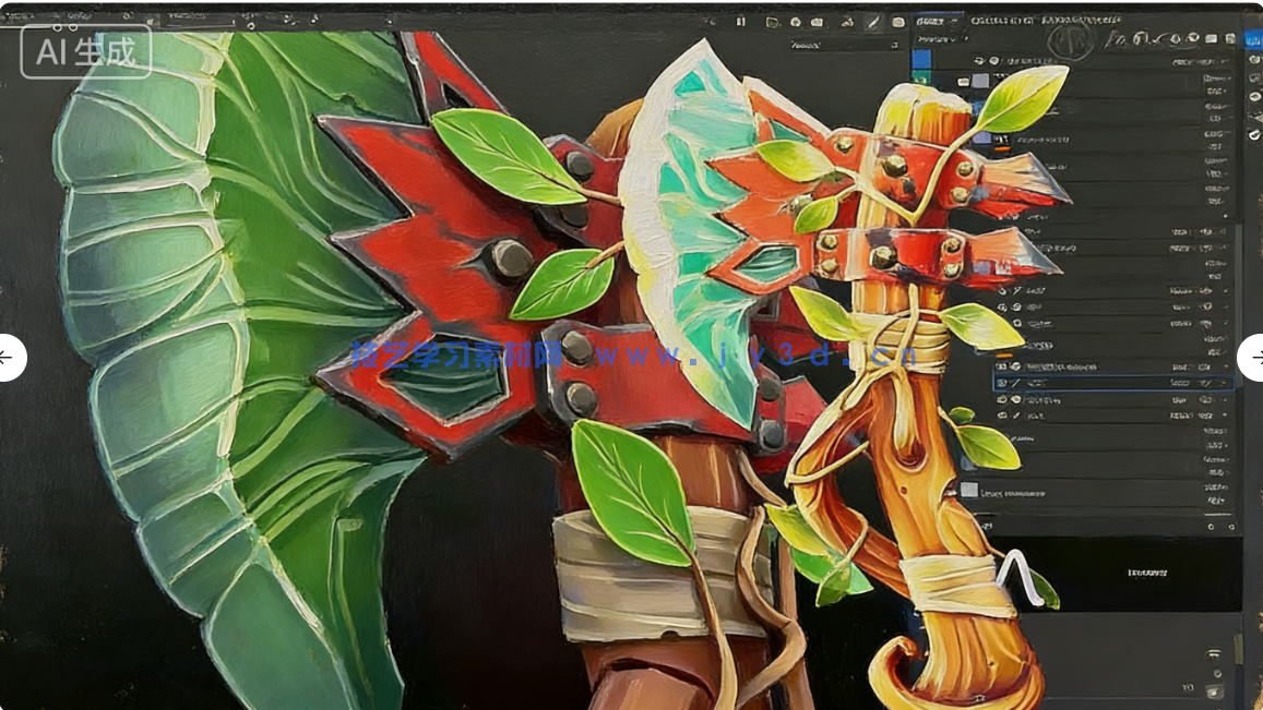 【中文字幕】Blender游戏战斧从概念设计到最终成品全流程制作视(图8)