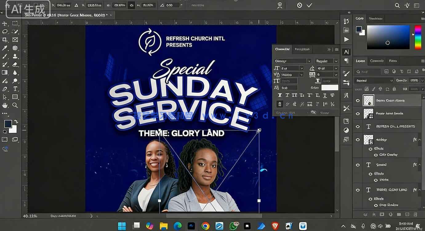 PS活动海报完整设计流程实例制作训练视频教程(图5)