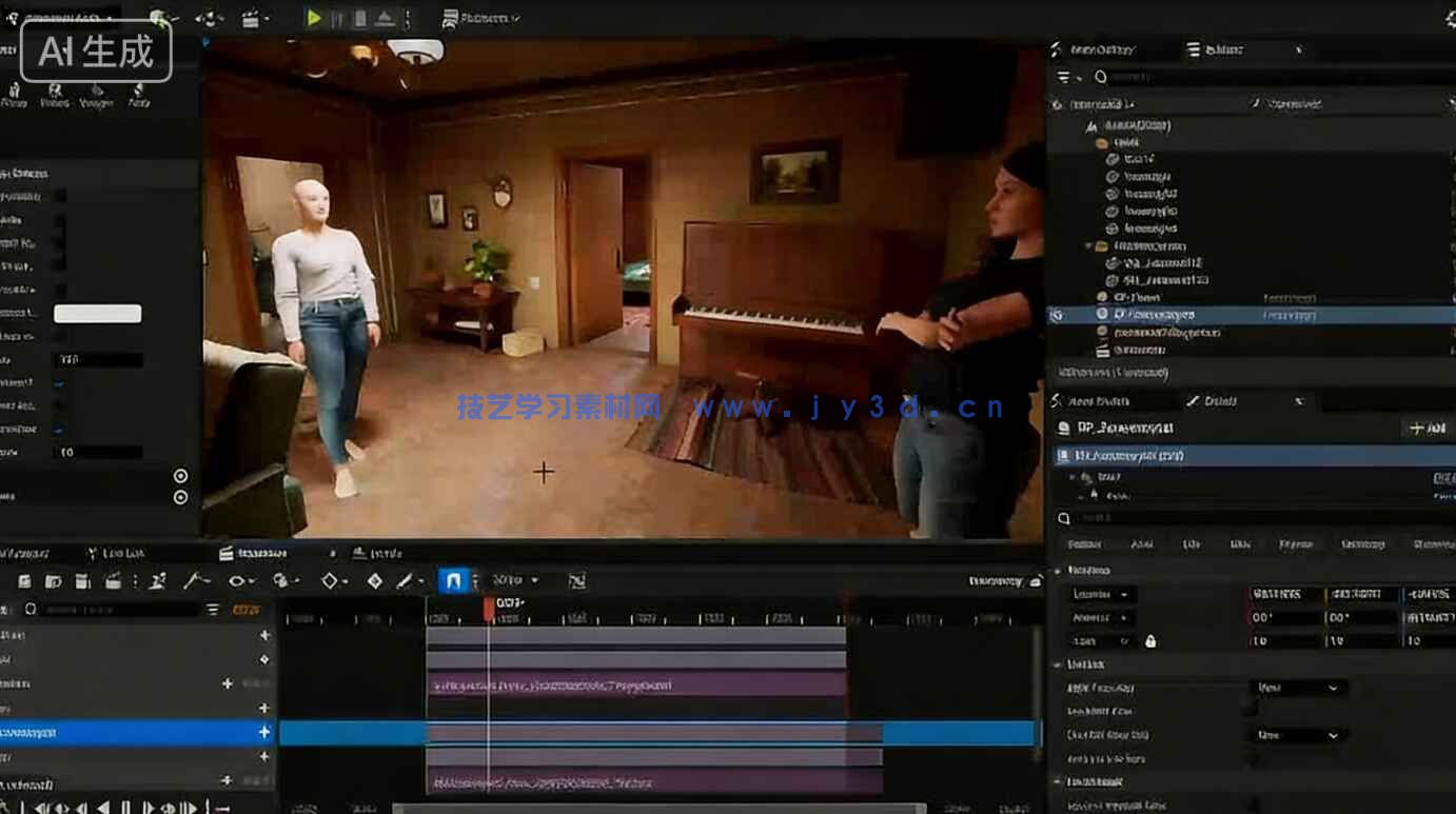 【中文字幕】UE5与MetaHuman电影级角色动作捕捉动画短片制作视频教程(图3) 【中文字幕】UE5与MetaHuman电影级角色动作捕捉动画短片制作视频教程(图3)