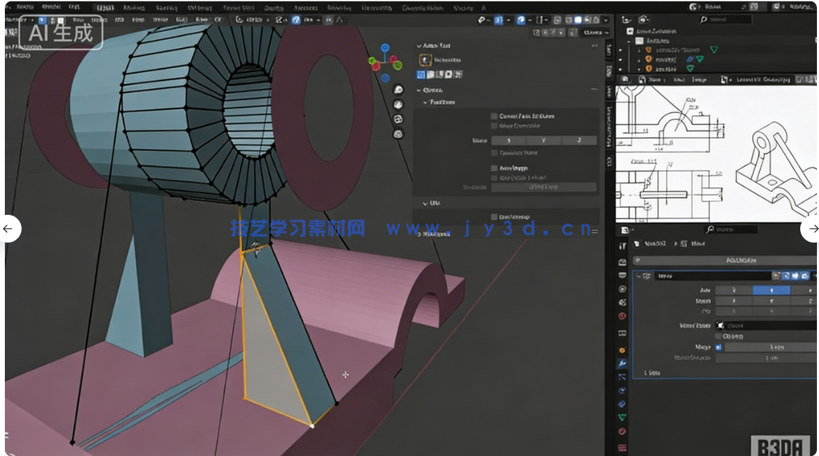 【中文字幕】Blender建筑工程与3D打印精准建模视频教程(图1)