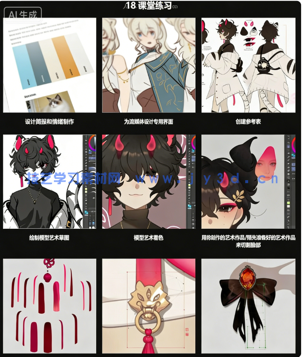 VTuber虚拟主播角色模型全流程创作指南视频教程(图2) VTuber虚拟主播角色模型全流程创作指南视频教程(图2)