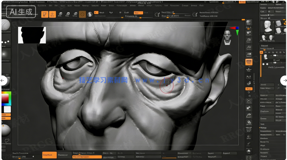 Zbrush科学怪人角色雕刻实例制作全流程视频教程(图3)