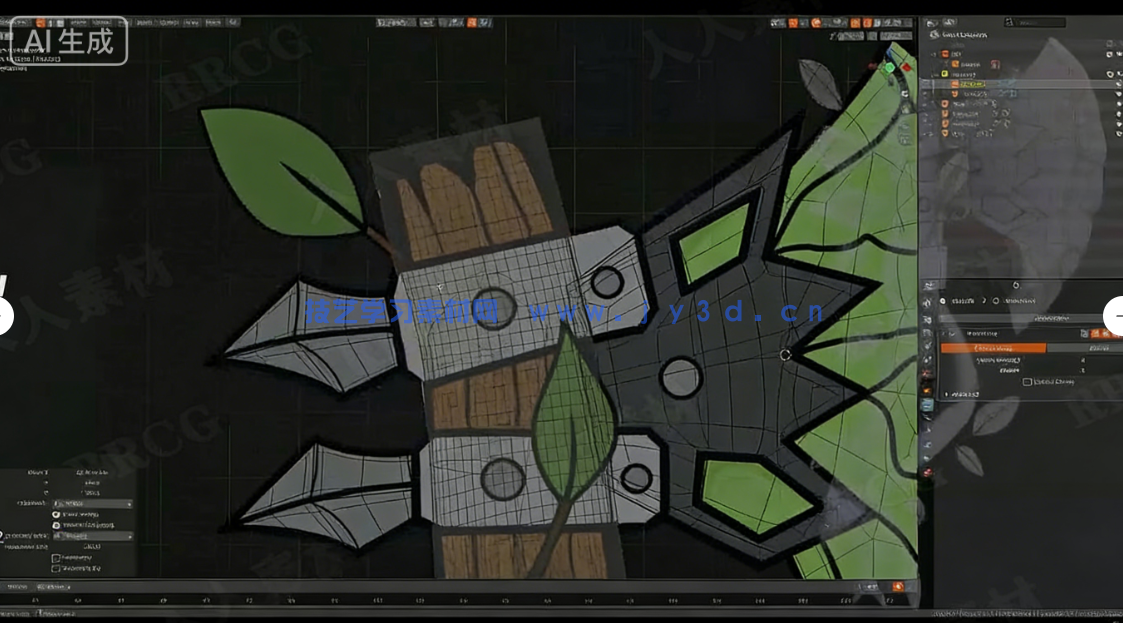 Blender游戏战斧从概念设计到最终成品全流程制作视(图2)