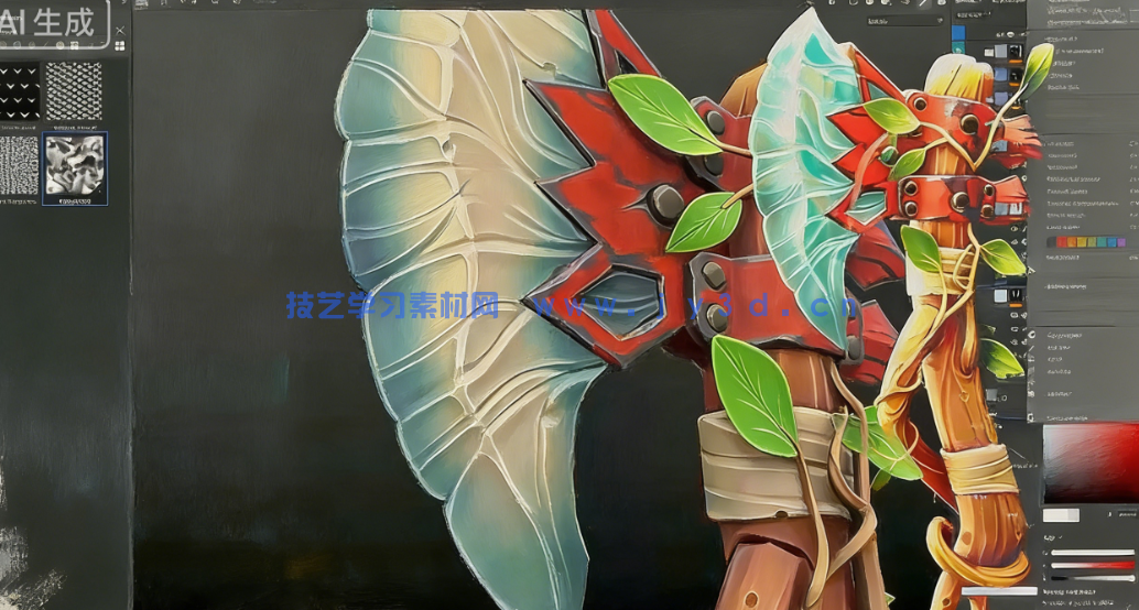 Blender游戏战斧从概念设计到最终成品全流程制作视(图7)