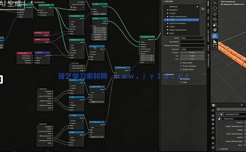 Blender几何节点程序化桥梁实例制作视频教程(图3)
