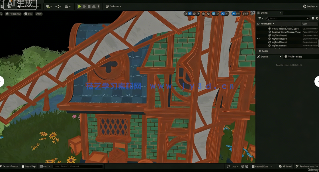 Blender与UE5塞尔达游戏场景完整制作流程视频教程(图8)