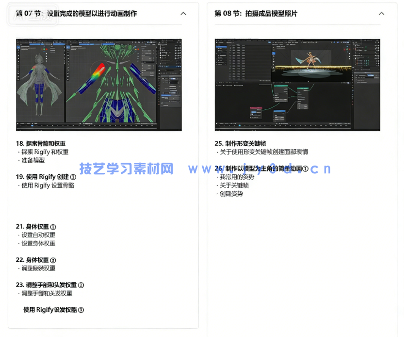 Blender卡通渲染角色从建模到后期实战全流程视频教(图6)