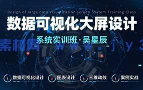 吴星辰数据可视化大屏设计系统实训班（高清画质带部分素材）