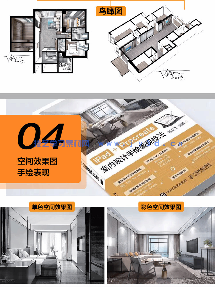 iPad+Procreate室内设计手绘表现技法(图18)