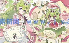 咔嘣脆日系立绘&组合页创作2025年（高清画质带课件笔刷）