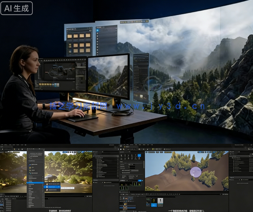 UE5影视级湖岸游戏环境场景设计入门训练视频(图10)